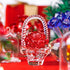 Crystal Red Rose Flower Basket Crystal Collectible Figurines Ornaments for Home Decor